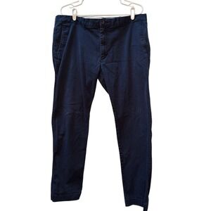 J Crew Flex Slim Fit Chino Pants Navy Blue Mens W38  Cotton Stretch